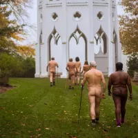 Naked walk in grounds of Cheshire country house to raise vital funds for heart research