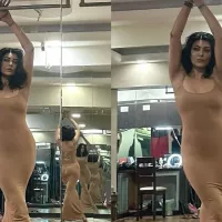 Sexy! Sushmita Sen Flaunts Her Curves In A Nude Bodycon Dress See Hot Photos