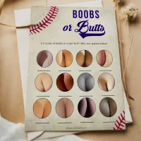 Boobs or Butts Baby Shower Game