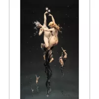 FALERO Twin Stars Luis Ricardo Falero nude fantasy wall art poster print