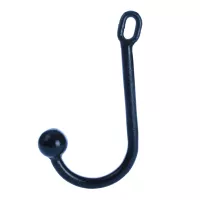 1.75 Heavy Duty Black Single Ball Anal Hook