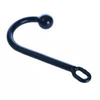 1.75 Heavy Duty Black Single Ball Anal Hook