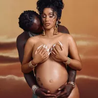 Cardi B poses topless with Offset after revealing pregnancy