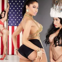 Nicki Minaj strips down to her pants and poses topless in headdress for sexy calendar shoot