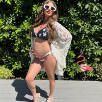 Chanel West Coast Pregnant Posing In Tiny Bikini Video