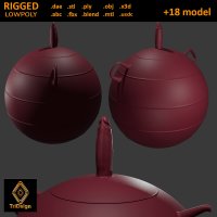Bouncing Ball Dildo Low Poly Rigged