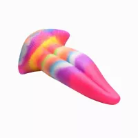 Unicorn Kiss Tongue Glow Silicone Dildo Bonjibon