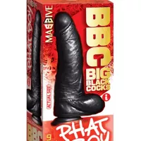BBC Big Black Cock Phat Boy Realistic Dildo with Balls
