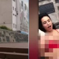 VIDEO Escndalo: actriz porno se desnud y se toc en el Monumento a la Bandera de Rosario