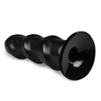 Black Anal Dildo With Ridges