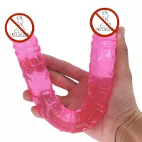 Translucent Double Penetration Dildo Flexible Soft Vagina and Anal S