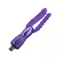 Double Penetration Dildo for Anal Vaginal Sex with 3XLR Connector