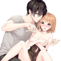 yuka mischief breast hold breasts cream dress no bra open shirt skirt lift