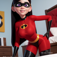 Violet Parr showing off her new uniform... by MultiverseAi on DeviantArt