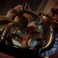 Lara Croft Tentacle Show