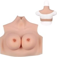 Back Hollow Silicone Breast Forms Lightweight Fake Boobs with Silk Cotton B-G Cup Breathable Hanging Neck breasts for Crossdresser B Cup 1 at Amazon Mens Clothing store