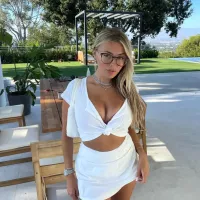 Grace Charis links up with Instagram model Corinna Kopf as stunning duo hit the course for round of golf