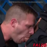 Muscle stud prison guard anal act during work