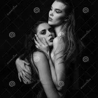 Lesbian Couple of Two Women Hugging Stock Image