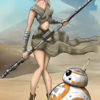 Sexy Rey and BB8