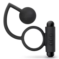 Anal Adventures Platinum Ball with Vibrating Cock Ring