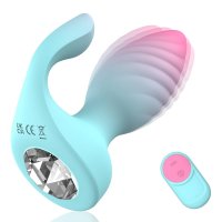 : Adult Sex Toys for Women Anal Plug 2 in 1 Remote Control Vibrator Clitoris Stimulator with 10 Vibrating Frequencies Dual Motors Anal Toys Vibrating Butt Plug with Crystal Diamond Female Sex