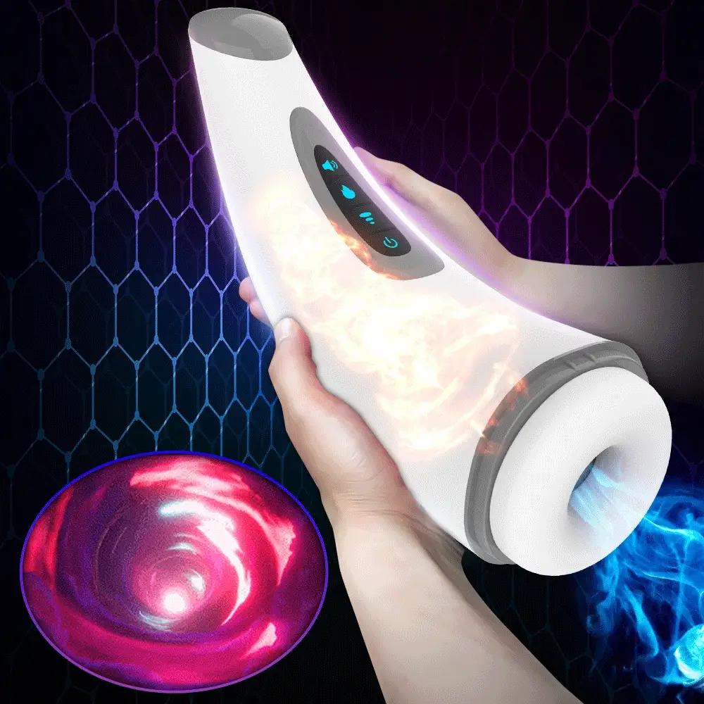 Automatic Powerful Sucking Male Masturbator Cup Heating Vibration Orga