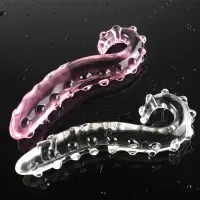 Adult Sex Toys Pink Glass Dildo Women Masturbation Tool Glass Yoni Wand Pink Crystal Massage Stick for Women G-Spot Orgasm