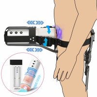 Wearable Hands-free Adjustable Male Telescoping Masturbation Cup Sex Toy For Men