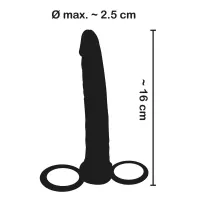 Anal Special Dildo Black Strap On Penis Double Penetration Scrotum DP