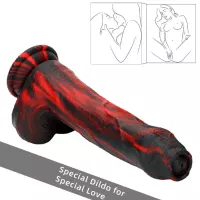8 Inches Silicone Foreskin Dildo