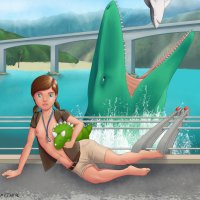 Februari Jurassic Park Pinup: Jess by Uselessboy