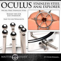 : MASTER SERIES Oculus Stainless Steel Anal Explorer for Men Women Couples. Nickle Free Stainless Steel Round Tips for Easy Insertion Anal Explorer 1 Piece Silver. : Health Household