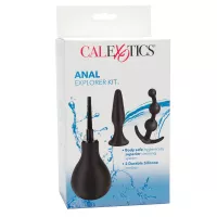Anal Explorer Kit w Silicone Douche Butt Plug Anal Beads