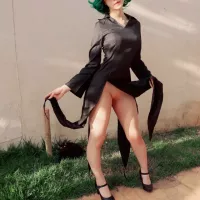 Model Meladinha me1adinha in cosplay Senritsu No Tatsumaki from One Punch Man