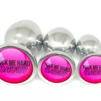 Fuck Me Hard Daddy Pink Butt Plug