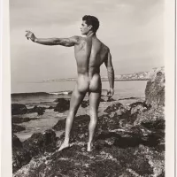 Male Nude on Rocky Beach