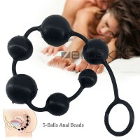 Anal Vagina Silicone Beads Pull Orgasm Ball Butt Love Tool Couple Dildo Sex Toys