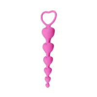 Heart-Shaped Silicone Back Court Pulling Beads Anal Plug