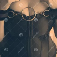 Busty big breasts cleavage stock image. Image of bondage