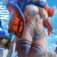 apex legends wattson porn pictures by sakimichan about wattson 28apexlegends29 bikini female