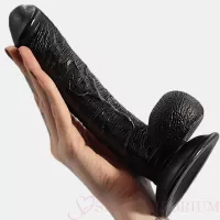 Hung minnaar klassieke realistische dildo 8 inch zwart