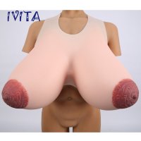 21XL Big Oval Nipples Silicone Breast Forms Drag Queen Breasts Large Boobs 16KG