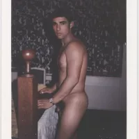 Handsome Male Nude with Wedding Ring: Vintage Color Polaroid