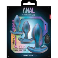Anal Adventures Matrix Cosmos 3-Piece Silicone Anal Training Kit With