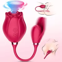 Siliconen Zuigende Vrouwen Seksspeeltjes Party Game Clitoris Gold Steel Dildo Paar Oplaadbare Anale Stimulatie Roos Vibrator