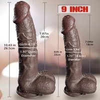 : 9 Huge Realistic DildoDual Density Liquid Silicone Giant Monster Penis with Strong Suction Cup for Women Vaginal and Anal OrgasmG Spot Big Size Cock Anal Adult Sex Toys. : Health