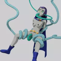 Raven gets tentacle fucked