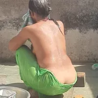 The Stepbrother Saw His Older Stepsister Bathing in the Open Bathroom