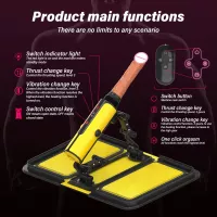 Krsjj Draagbare Handtas Sex Machine Gele Afstandsbediening 3 Trillingen 3 Stak Automatische Warmte Dildo Sex Liefde Guns Voor Vrouwen